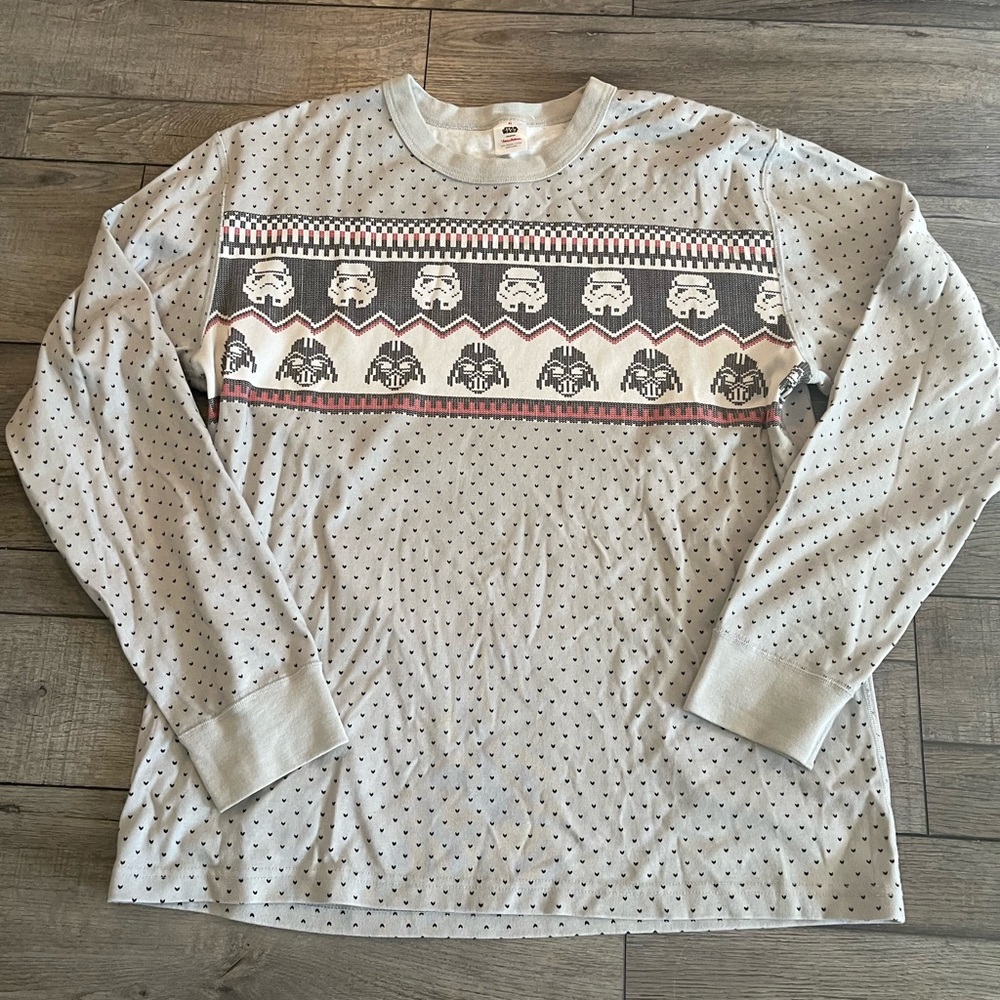 Star Wars Dark Side Holiday Christmas L/S Top 100% Organic Cotton NWOT